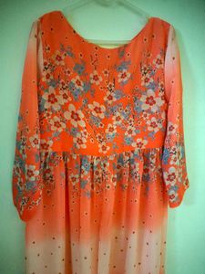 Libas Orange Floral Print gown