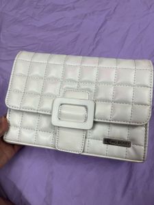 White Quilted Clutch Bag