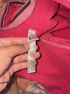 Vibrant Pink Ribbed Henley Top