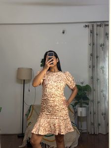 Floral Ruched Mini Dress