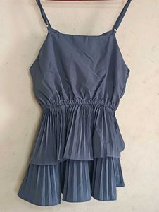 Tiered Pleated Spaghetti Strap Top