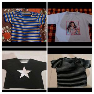 Pack of 4 Trendy Women's Tops