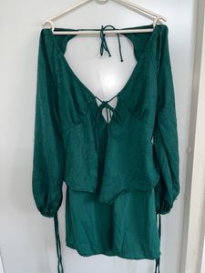 Green Flared Dress