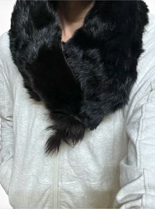 Vintage Black Fox Fur Scarf