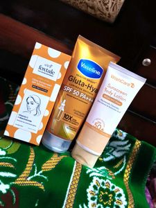Foxtale Vaseline wishcare sunscreen lot