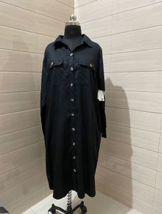 NEW WITH TAG Classic Black Shirt Dress