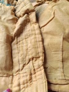 Golden saree blause Set hand stone work
