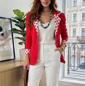 Red Polka Dot Girls Blazer