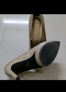 Rhinestones glitter heels