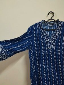Elegant Blue Printed Kurta