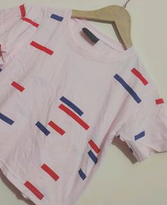 Light Pink Crop T-shirt For Girl Or Woman 30 Bust