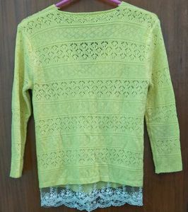 Yellow Lace Cardigan