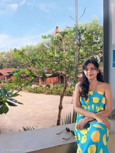 Blue Lemon Print Strapless Co ord set
