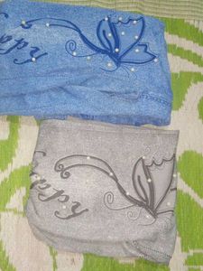 Denim Style Pants - Blue &amp; Grey stretchable combo