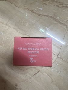 sealed Mary &amp; May Vegan Rose Hyaluronic Hydra mask