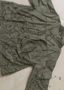 New Green Printed Kurta Set