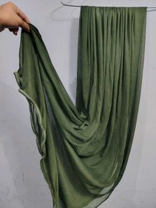 Elegant Olive Green Dupatta georgette net stall