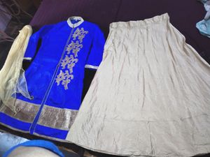 Heavy Long Kurta, Skirt, Dupatta Set