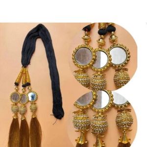 Punjabi paranda with Mirror &amp; sahi patiyala choti