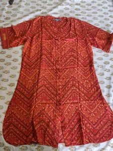 Vibrant Red Ethnic Kurta