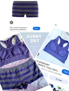 Striped Sports Bra and Briefs Set