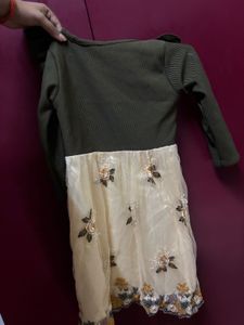 Girls Embroidered Tulle Dress