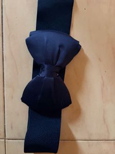 Women's Black Bow Belt