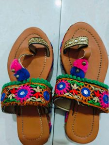Kids Ethnic Embroidered Flats