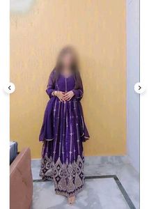 Beautiful Embroidered Purple Gown