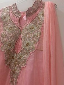 Elegant Pink Embroidered Kurta Set
