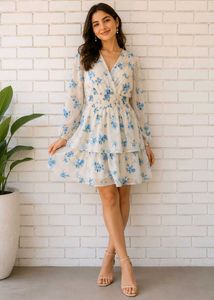 6 Chic Floral Print Mini Dress