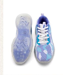 White &amp; Blue Plaid Sneakers