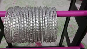 Stack of Silver Bangles