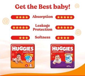 4 packs of Huggies Pants With 3 Diapers Free