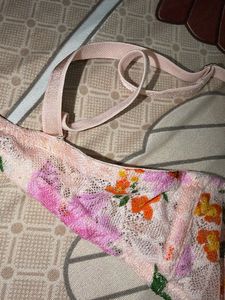Floral Print Padded Bra