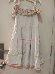 Imported from USA White Embroidered Girls