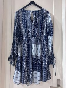 Boho Patchwork Mini Dress