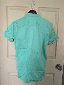 Men's Mint Green Short Sleeve Shirt