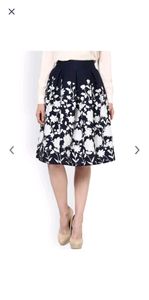 Harpa Blue Flower Print Skirt