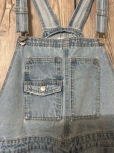 Distressed Denim Overalls