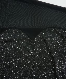 plus size sheer top-Black Shimmer Off-Shoulder  ✨