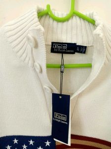 NEW RALPH LAUREN American Flag Knit Sweater