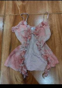 Cute Pink Ruffle Cami Top