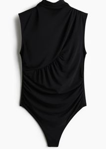H&M Draped Thong Black Bodysuit (NEW WITH TAG 🏷️)