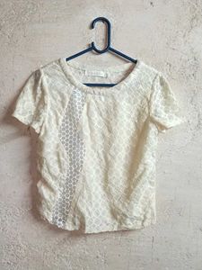 Ladies Summer Fashion Top Cream