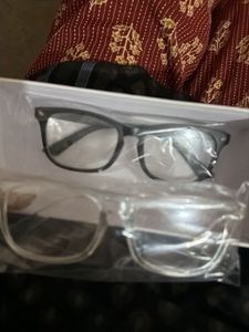 Stylish Eyeglasses Set - Black & Clear Frames