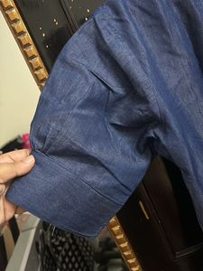 Unique Denim Dress with Eye Motif
