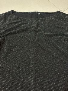 Sparkly Black Long Sleeve Dress