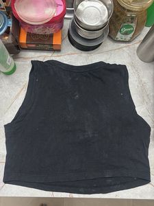 Roadster Black "Embrace Chaos" Crop Top