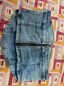 Stylish Denim tube top with Belt